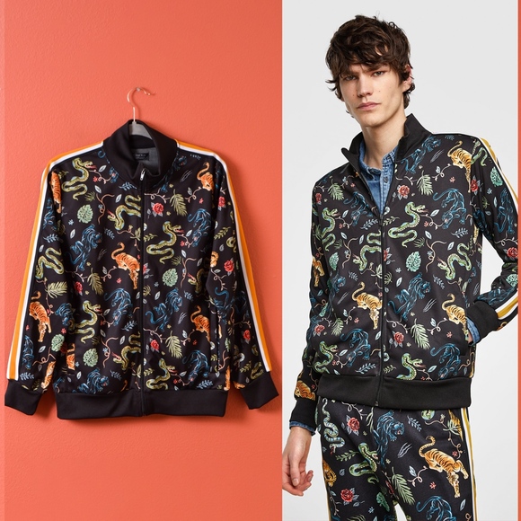 zara men tiger print sweatshirt